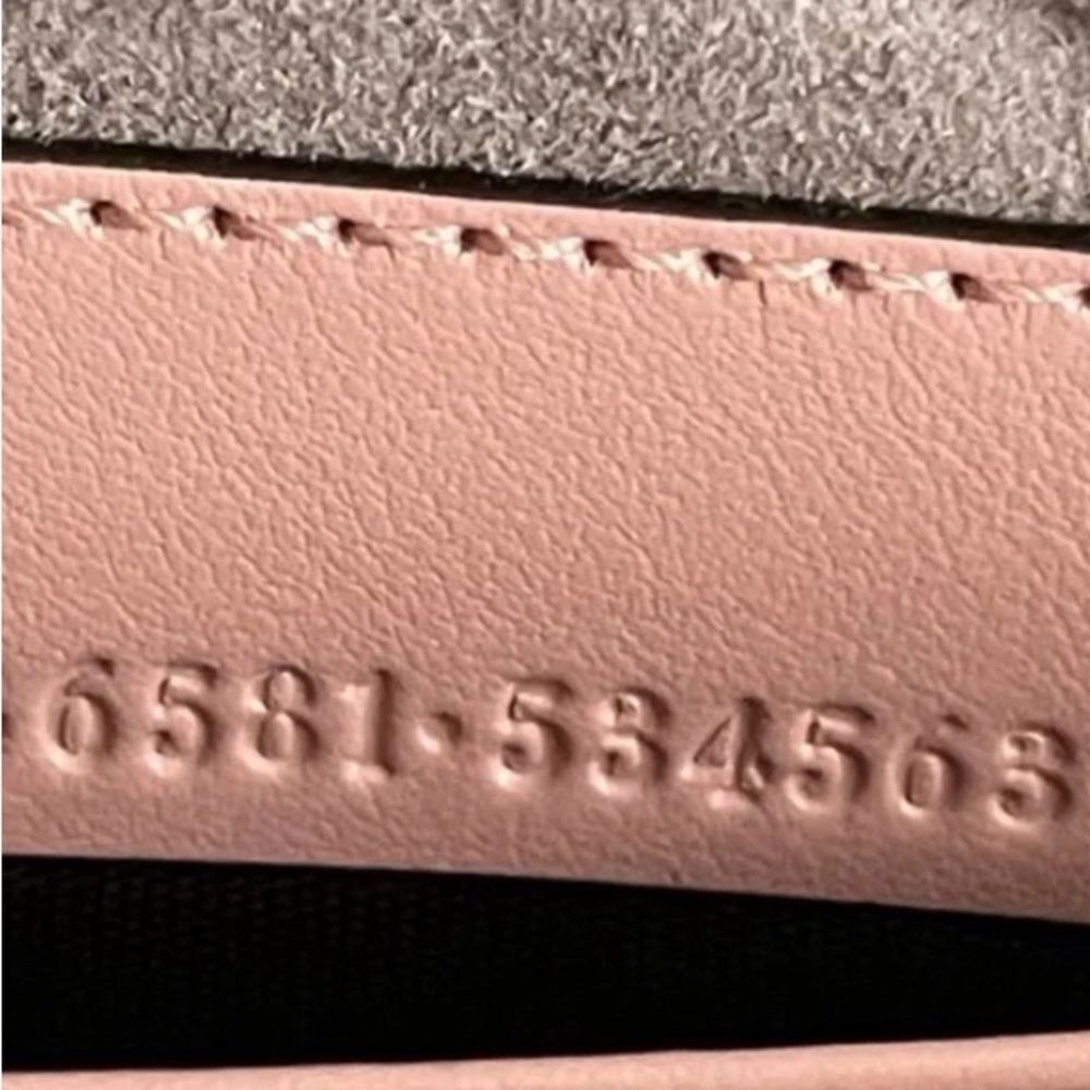 💎Gucci💎 Marmont *Triple Zip* Nude Blush Pink Camera Crossbody - Picture 7 of 11